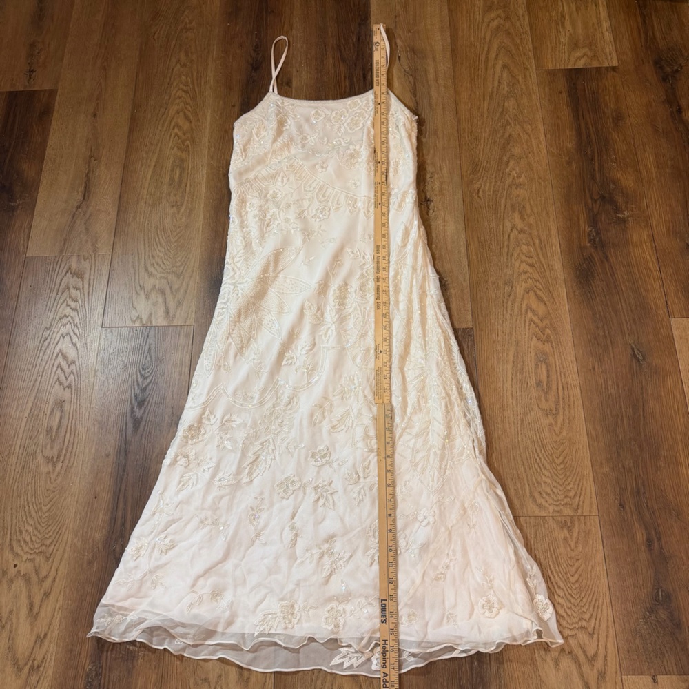 Vintage Y2K 100% Silk Beaded Dress Vintage Beaded Dress Vintage Wedding Dress - Picture 10 of 16